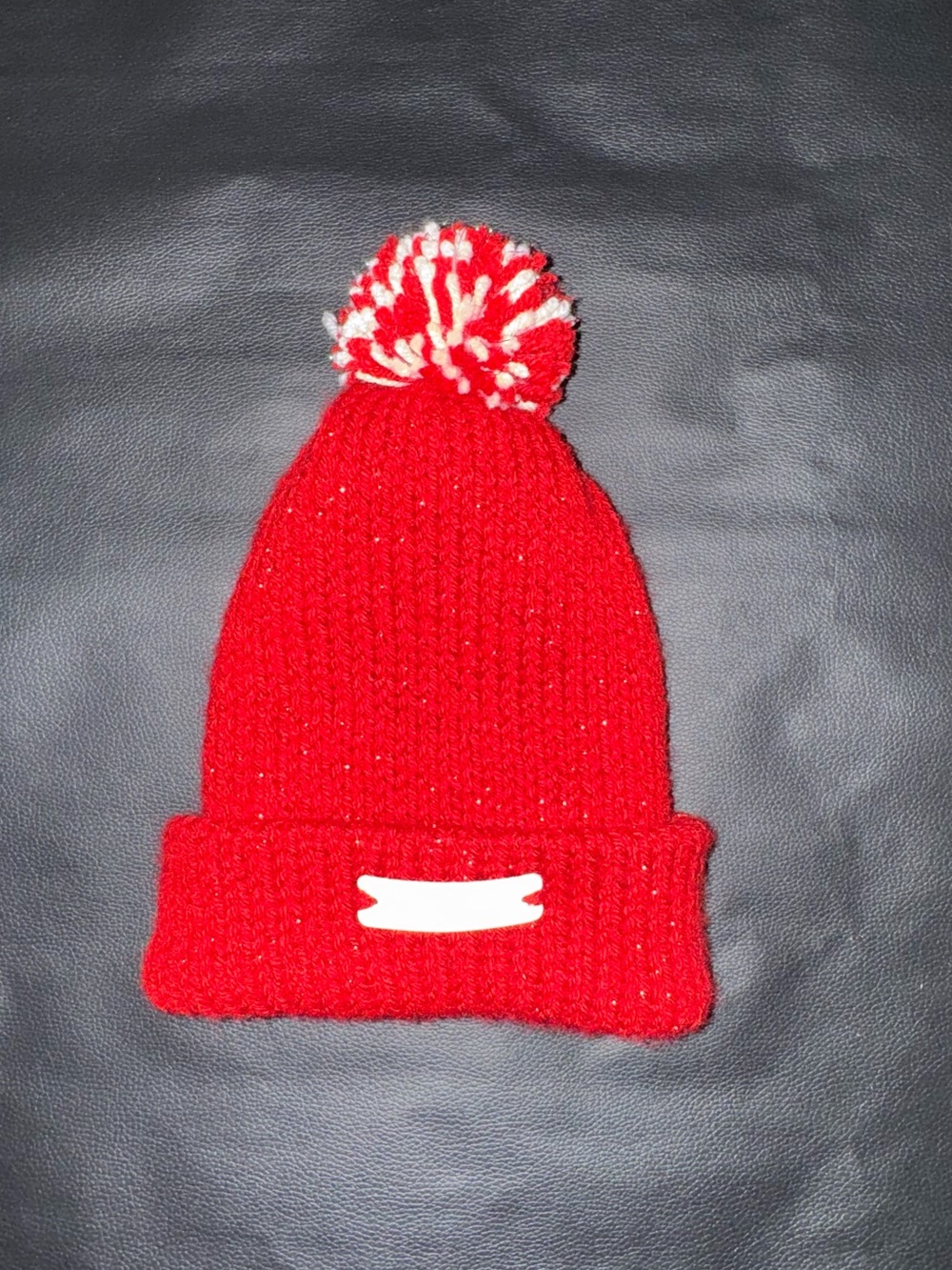 New!! Hand knitted Red Beanie Hat